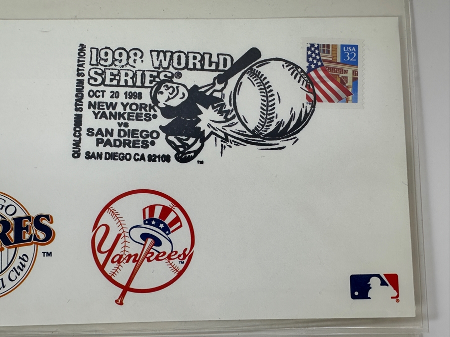 Three Vintage Limited Collector's Edition San Diego Padres Vs New York Yankees 1998 World Series First Day Covers And Three 1998 San Diego Padres National League Western Division Champions First Day Covers [Photo 5]