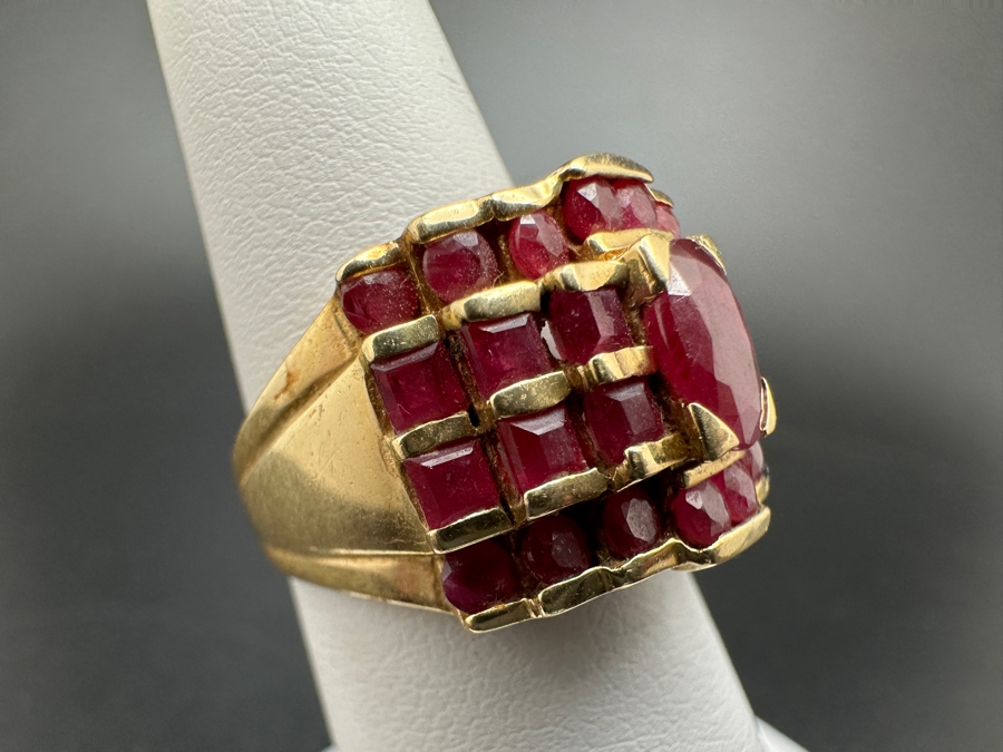 Just Added - Vintage 14K Gold Ruby Ring Size 6.25 6.6g [Photo 4]