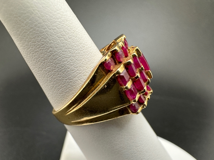 Just Added - Vintage 14K Gold Ruby Ring Size 6.25 6.6g [Photo 5]