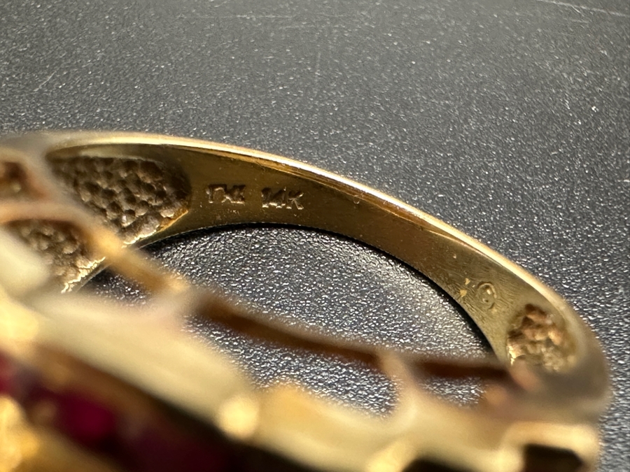 Just Added - Vintage 14K Gold Ruby Ring Size 6.25 6.6g [Photo 10]