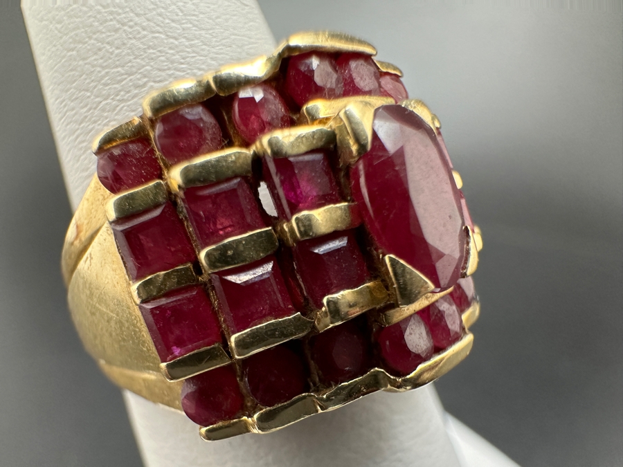 Just Added - Vintage 14K Gold Ruby Ring Size 6.25 6.6g [Photo 3]