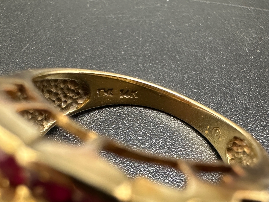 Just Added - Vintage 14K Gold Ruby Ring Size 6.25 6.6g [Photo 11]