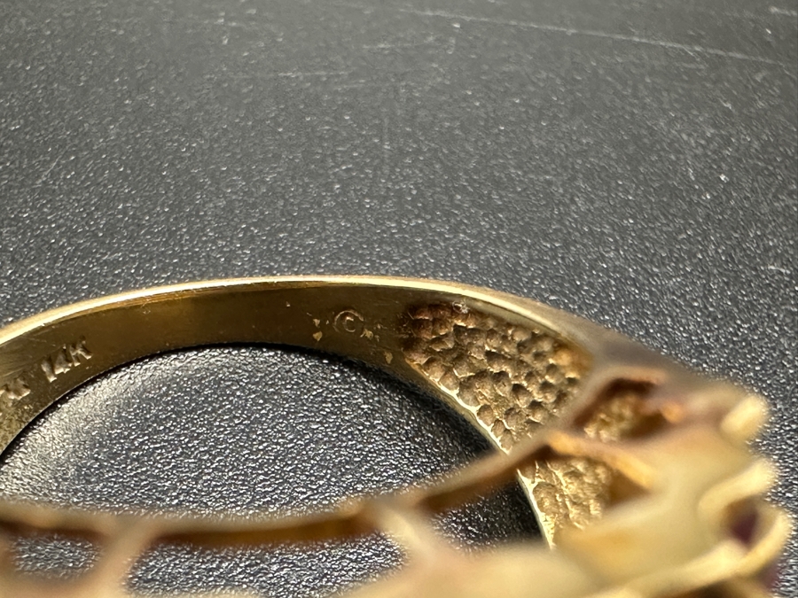 Just Added - Vintage 14K Gold Ruby Ring Size 6.25 6.6g [Photo 12]