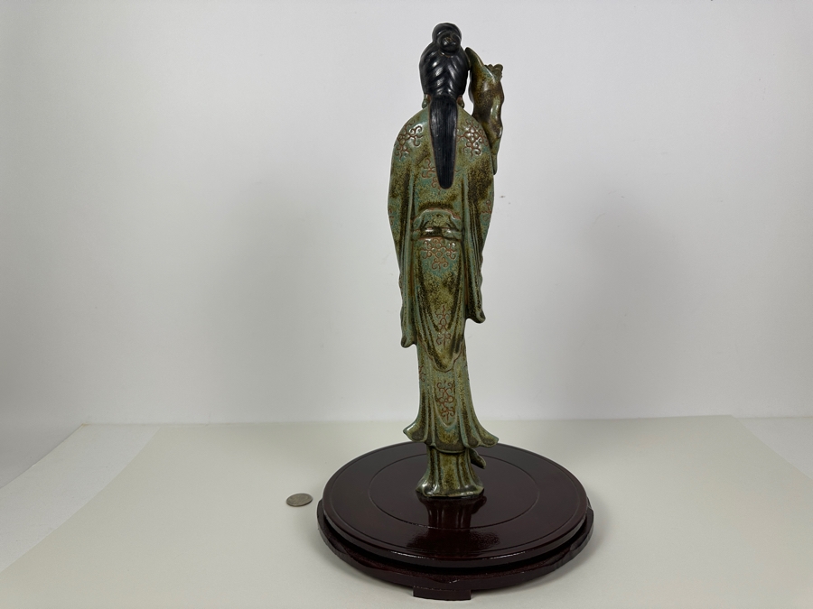 Just Added - Vintage Hand Painted Chinese Porcelain Figurine 17H [Photo 4]