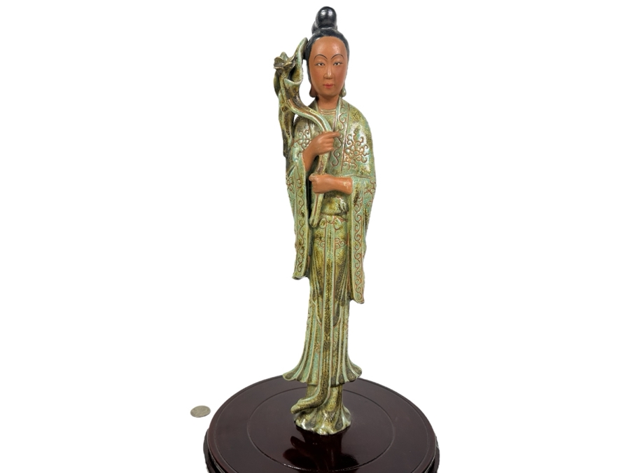 Just Added - Vintage Hand Painted Chinese Porcelain Figurine 17H [Photo 1]