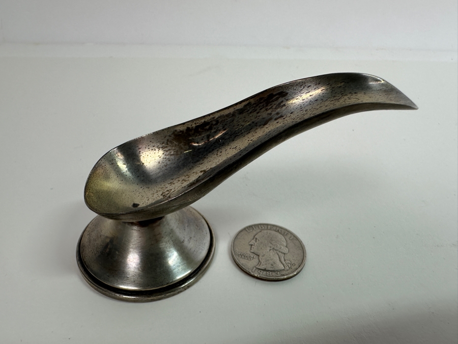 Just Added - Vintage Gorham Sterling Silver Weighted Pipe Rest With Vintage Meerschaum Smoking Pipe [Photo 8]