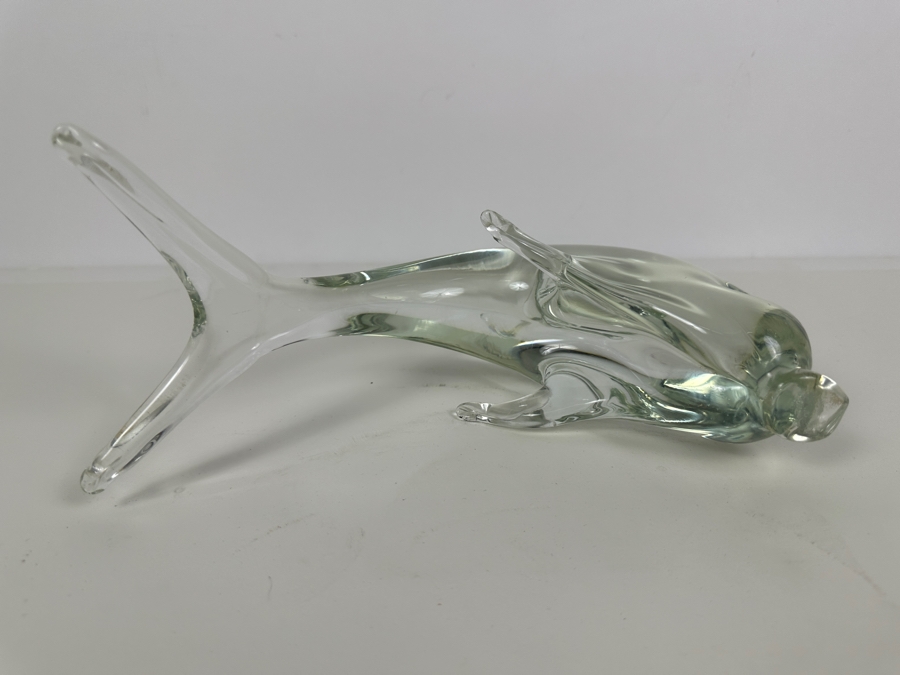 Just Added - Art Glass Dolphin Figurine 10W X 7H [Photo 3]