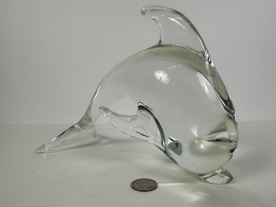 Just Added - Art Glass Dolphin Figurine 10W X 7H [Photo 2]