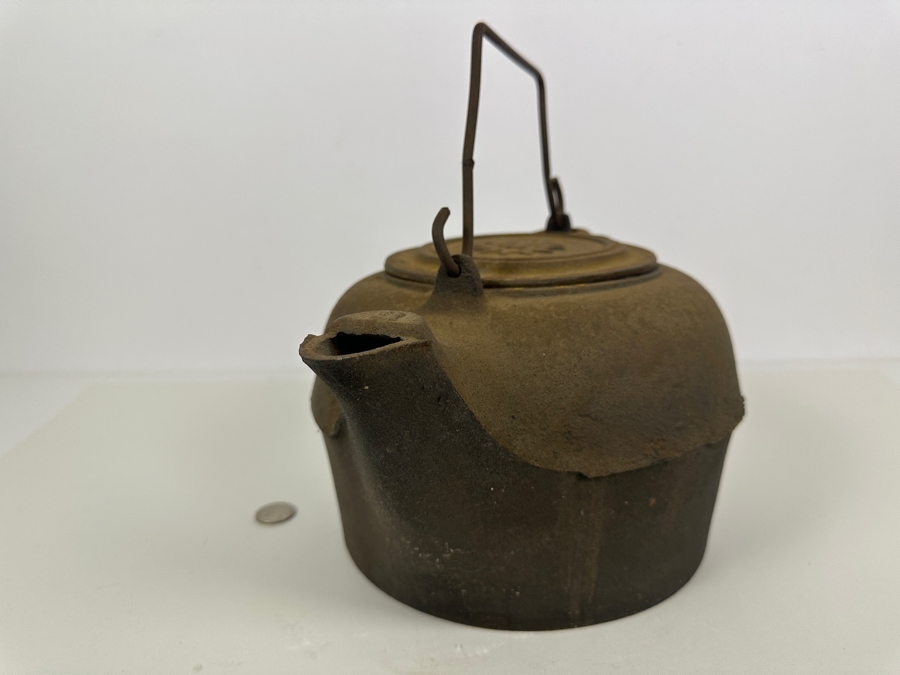 Just Added - Vintage Cast Iron Tea Water Kettle 11W X 6H [Photo 5]