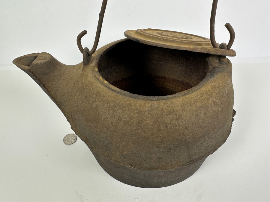Just Added - Vintage Cast Iron Tea Water Kettle 11W X 6H [Photo 3]