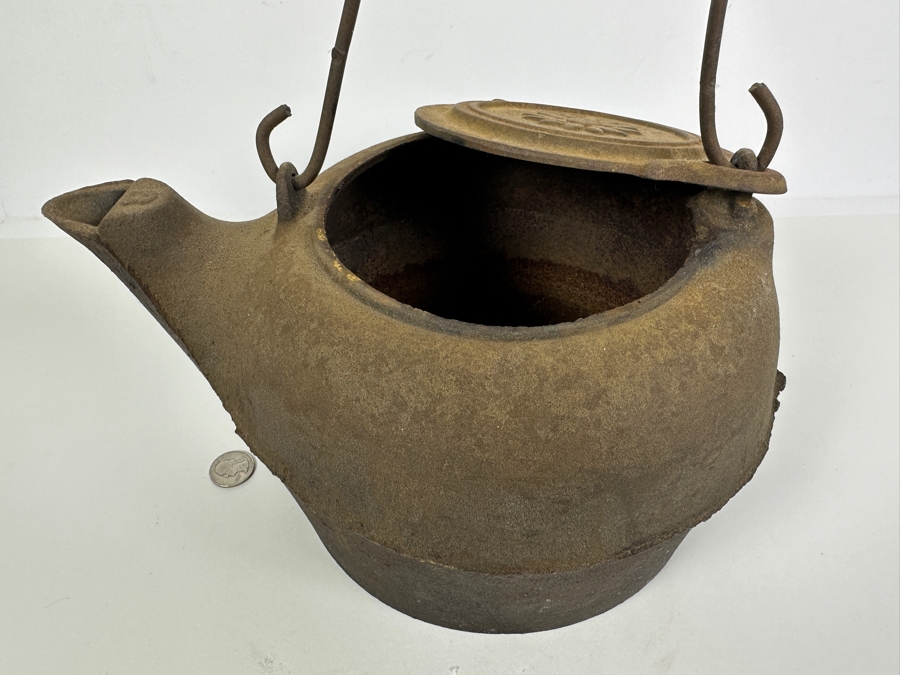 Just Added - Vintage Cast Iron Tea Water Kettle 11W X 6H [Photo 4]