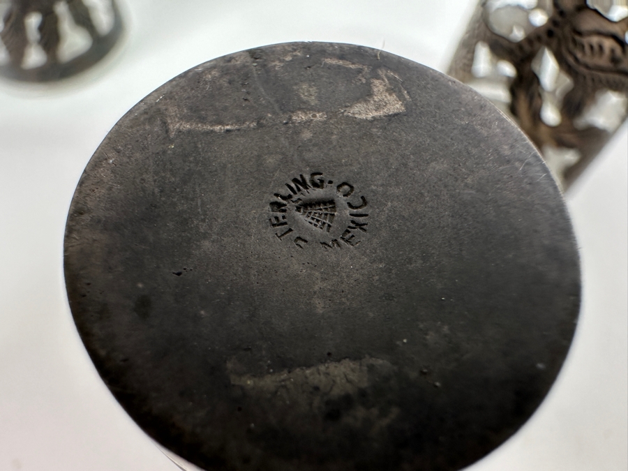 Just Added - Vintage Mexican Sterling Silver Overlay Shot Glasses [Photo 3]