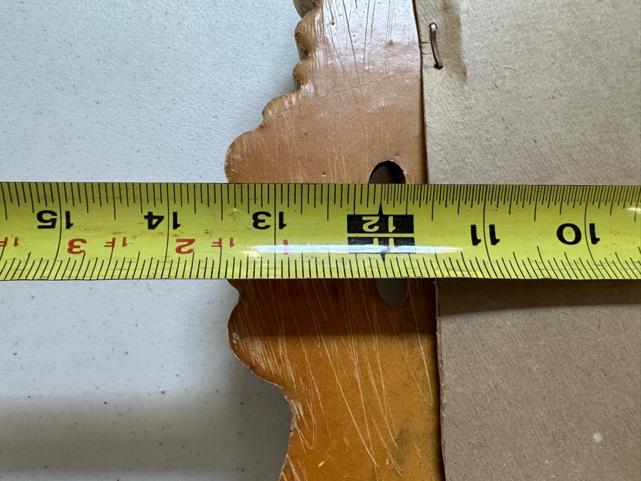 Just Added - Gold Tone Resin Wall Mirror 13.5W X 30L [Photo 3]