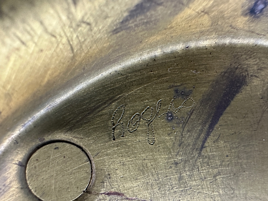 Just Added - Vintage Repousse Brass Coal Scuttle 18W X 13D X 20.5H Weighs 11lbs [Photo 11]