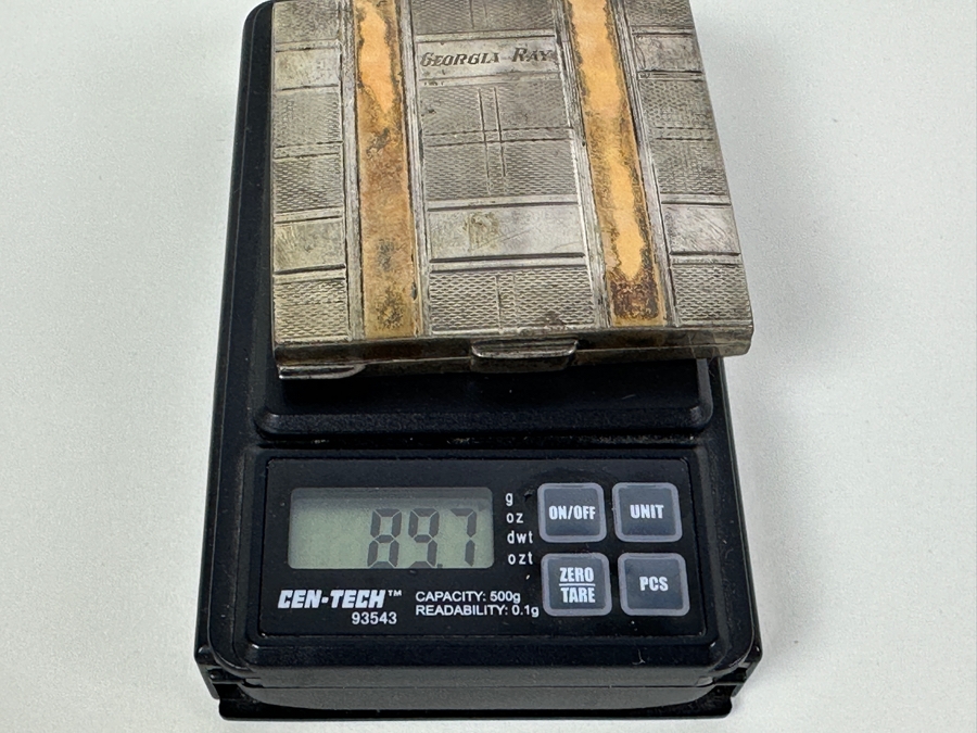 Vintage Sterling Silver Compact 89.7g [Photo 7]