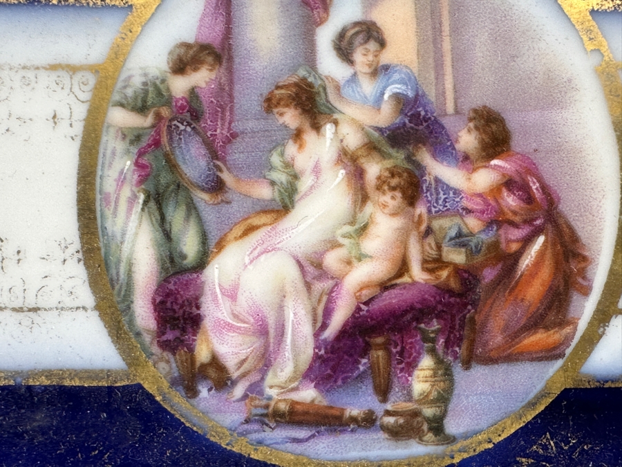 Hand Painted Dresden Porcelain Tray 8.5 X 3 [Photo 4]