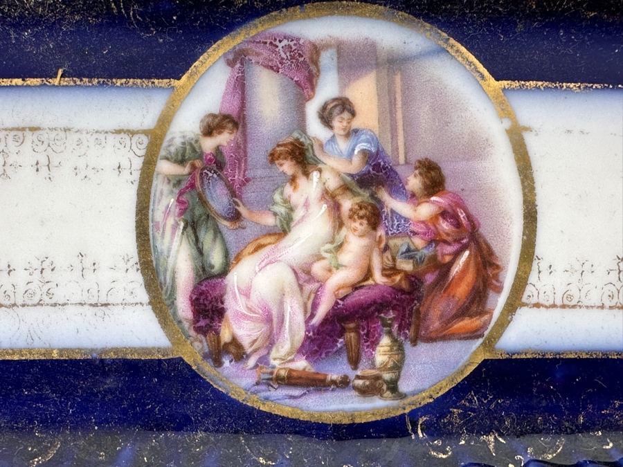 Hand Painted Dresden Porcelain Tray 8.5 X 3 [Photo 3]