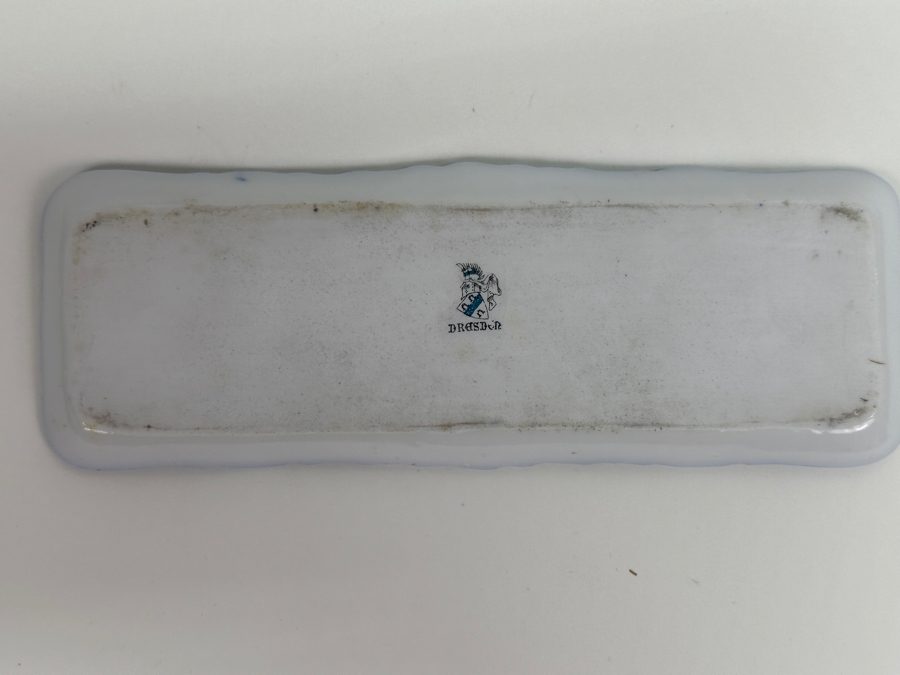 Hand Painted Dresden Porcelain Tray 8.5 X 3 [Photo 6]