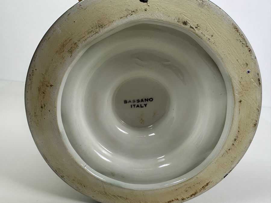 Large Signed Angela Rigoni Hand Painted Porcelain Vase From Bassano, Italy 16.5'H [Photo 4]