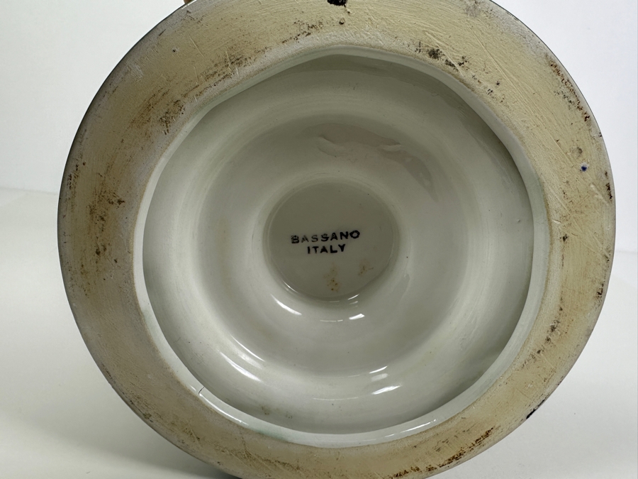 Large Signed Angela Rigoni Hand Painted Porcelain Vase From Bassano, Italy 16.5'H [Photo 5]