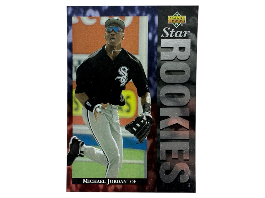 Limited Edition 1995 Upper Deck Oversized Michael Jordan Chicago White Sox Rookie Baseball Card Numbered 41,591 Of 45,000
