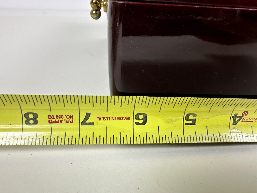 Vintage Schmid Working Roulette Wheel Jewelry Box - Roulette Wheel Spins When Opened 9W X 6.5D X 3.5H [Photo 7]