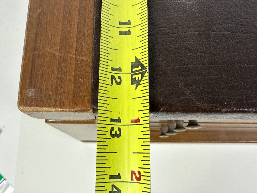 Large Wooden Jewelry Storage Box With Four Leopard Pattern Lined Drawers 18.75W X 13D X 9H [Photo 9]