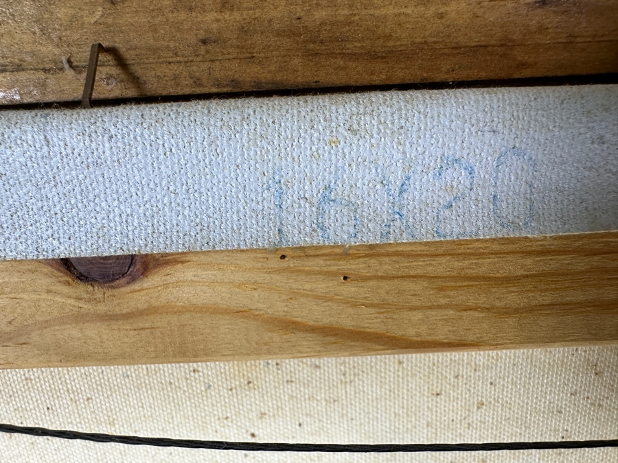 Original Desert Landscape Oil Painting On Canvas Signed W. Isaacs 20 X 16 Framed 27 X 23 [Photo 11]