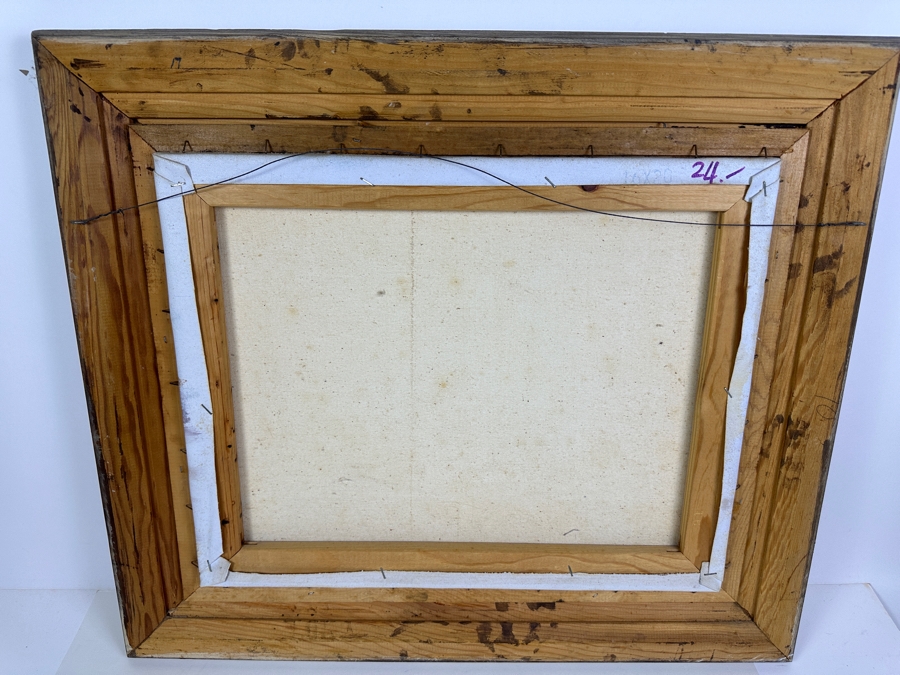 Original Desert Landscape Oil Painting On Canvas Signed W. Isaacs 20 X 16 Framed 27 X 23 [Photo 10]