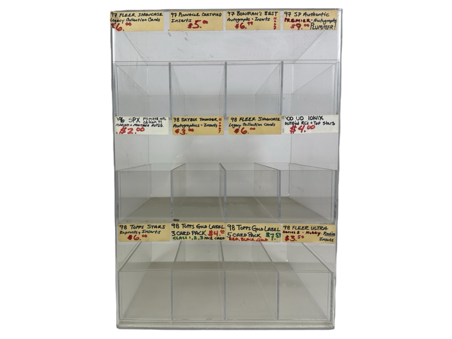 Acrylic Store Display Used In 1990s Sports Card Shop 12W X 11D X 17H [Photo 1]