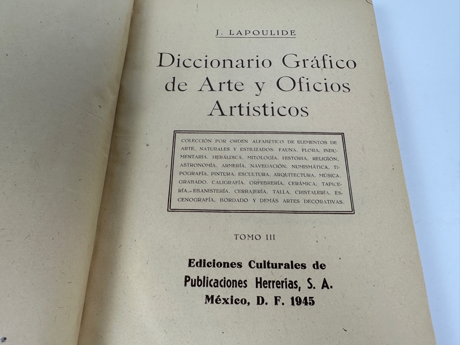 Vintage 1944 Mexico 2 Volume Graphic Dictionary Of Art And Artistic Crafts [Photo 8]