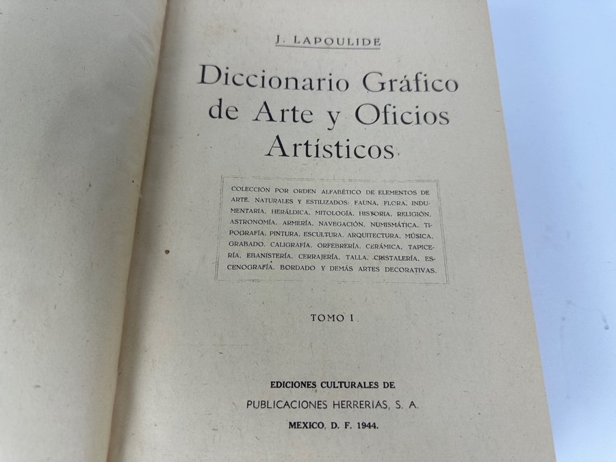 Vintage 1944 Mexico 2 Volume Graphic Dictionary Of Art And Artistic Crafts [Photo 4]