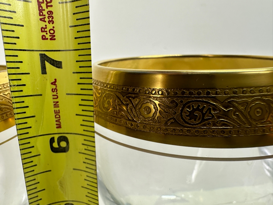 Tiffin-Franciscan Westchester Pattern Gold Encrusted Stemware Glasses - 24 Glasses [Photo 9]