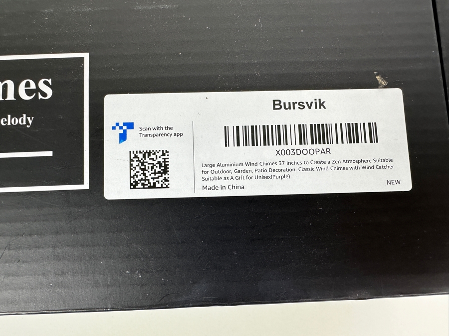 New Purple Aluminum Wind Chimes Bursvik 37H [Photo 3]