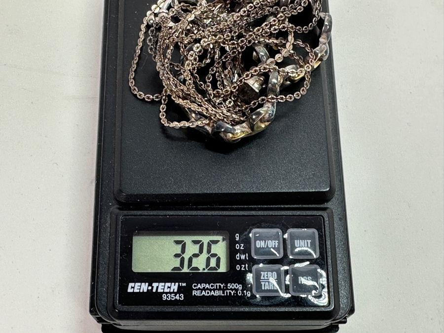 Pair Of Sterling Silver 8' Bracelets 32.6g [Photo 8]