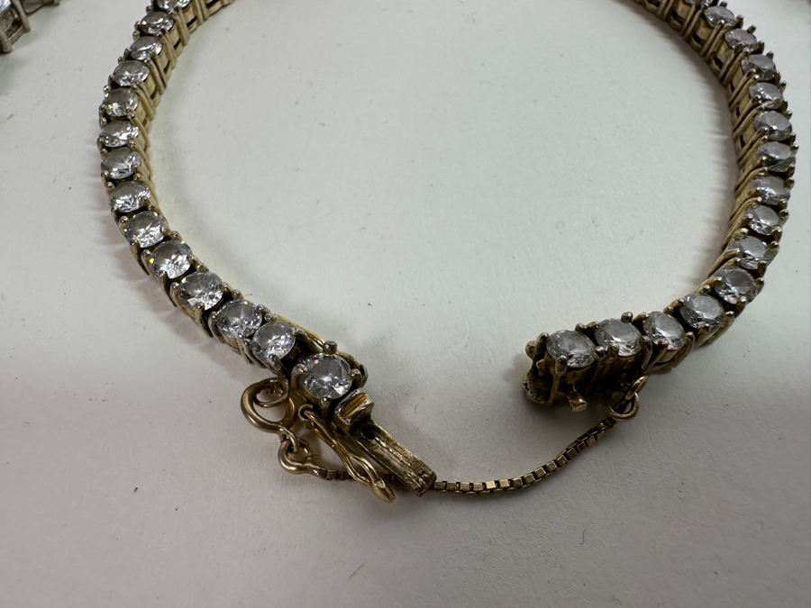 Pair Of Sterling Silver 8' Bracelets 30.6g [Photo 4]