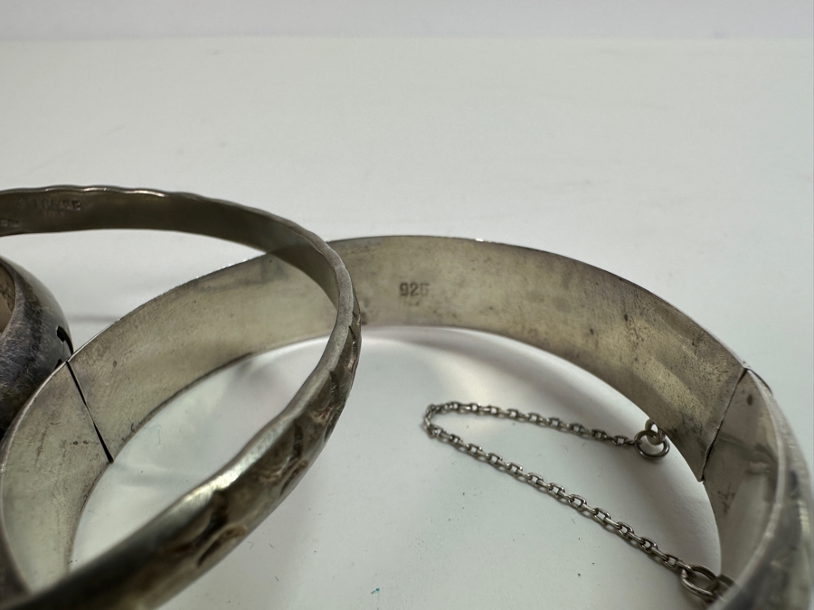 Three Sterling Silver Bracelets 67.2g [Photo 5]