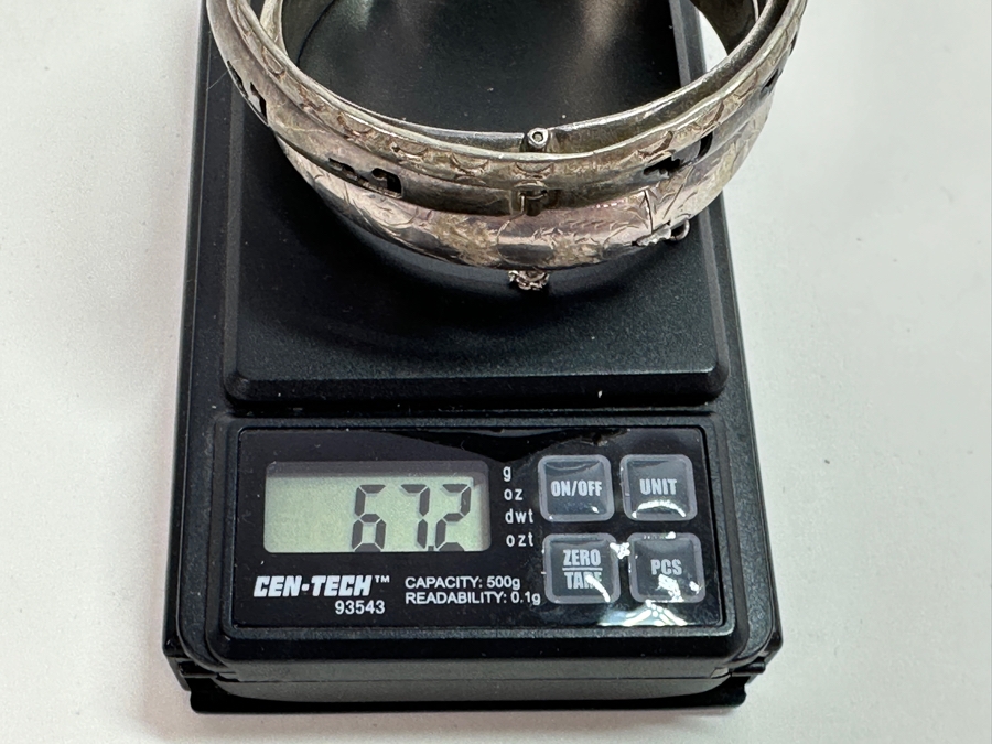 Three Sterling Silver Bracelets 67.2g [Photo 8]