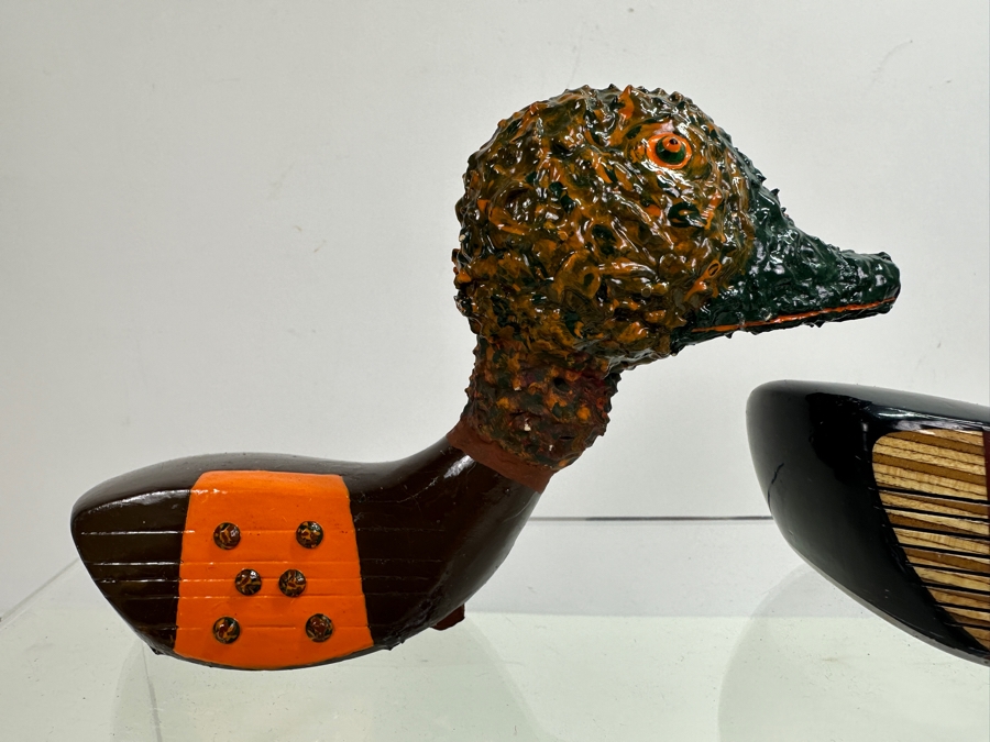 Set Of Four Handmade Golf Driver Head Duck Decoys [Photo 4]