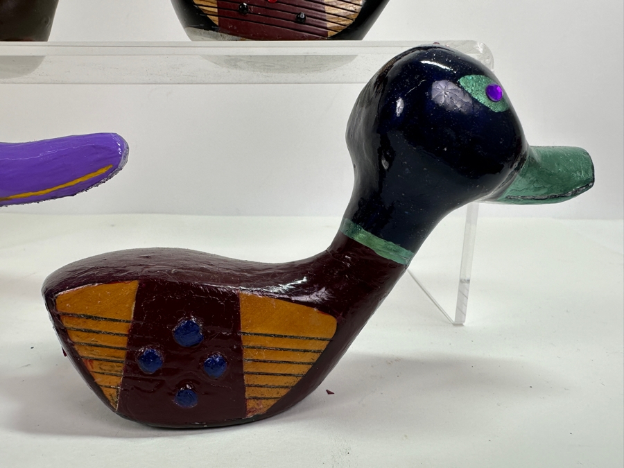 Set Of Four Handmade Golf Driver Head Duck Decoys [Photo 3]