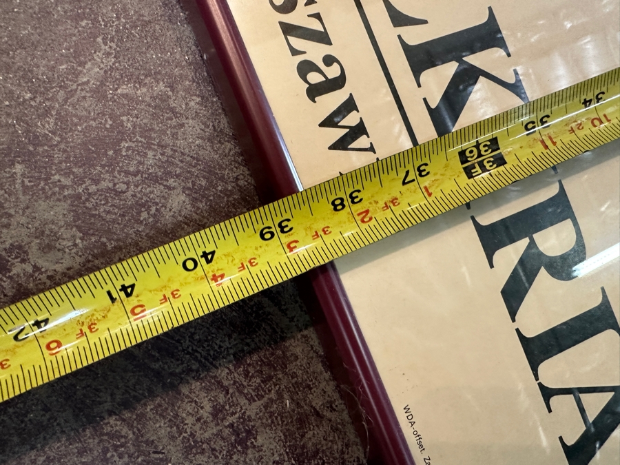 Vintage Teatr Wielki Polish National Opera Wagner's Walkiria Opera Poster Framed 25 X 39 [Photo 6]