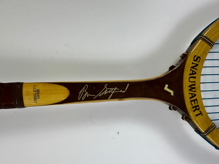 Vintage Brian Gottfried Wooden Snauwaert Tennis Racket [Photo 3]