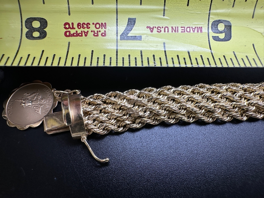 Stunning 14K Yellow Gold 18' Woven Chain Necklace With Matching 14K Gold 7.5' Bracelet 27.1g Gold Melt Value $1,364 [Photo 16]