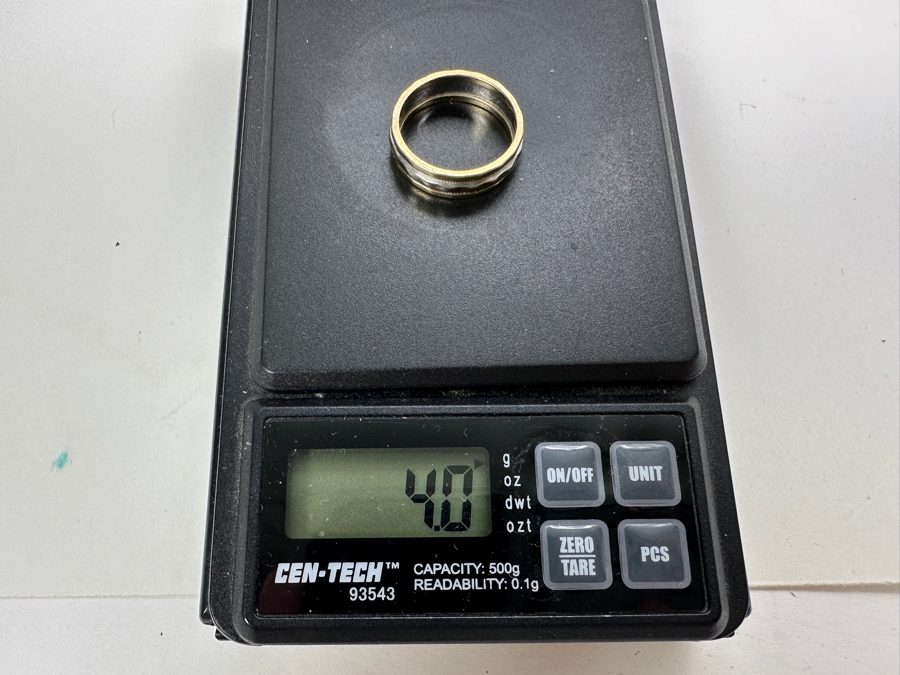 14K Gold Two-Tone Ring Size 7 4g Gold Melt Value $201 [Photo 10]