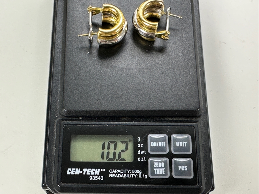 18K Gold Earrings 10.2g Gold Melt Value $660 [Photo 12]