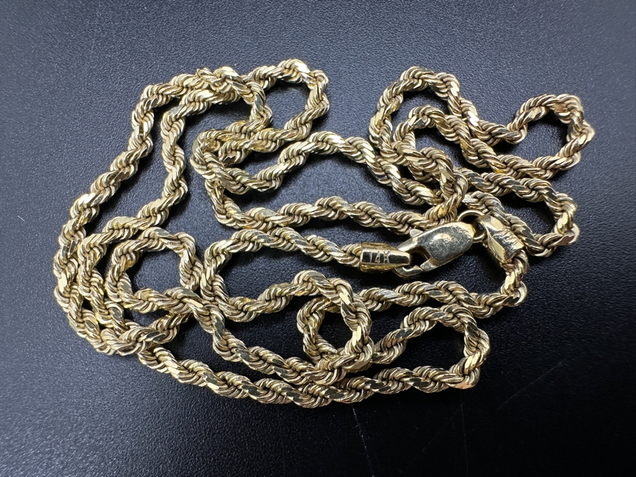 14K Gold 18' Chain Necklace Gold Melt Value $463 [Photo 2]