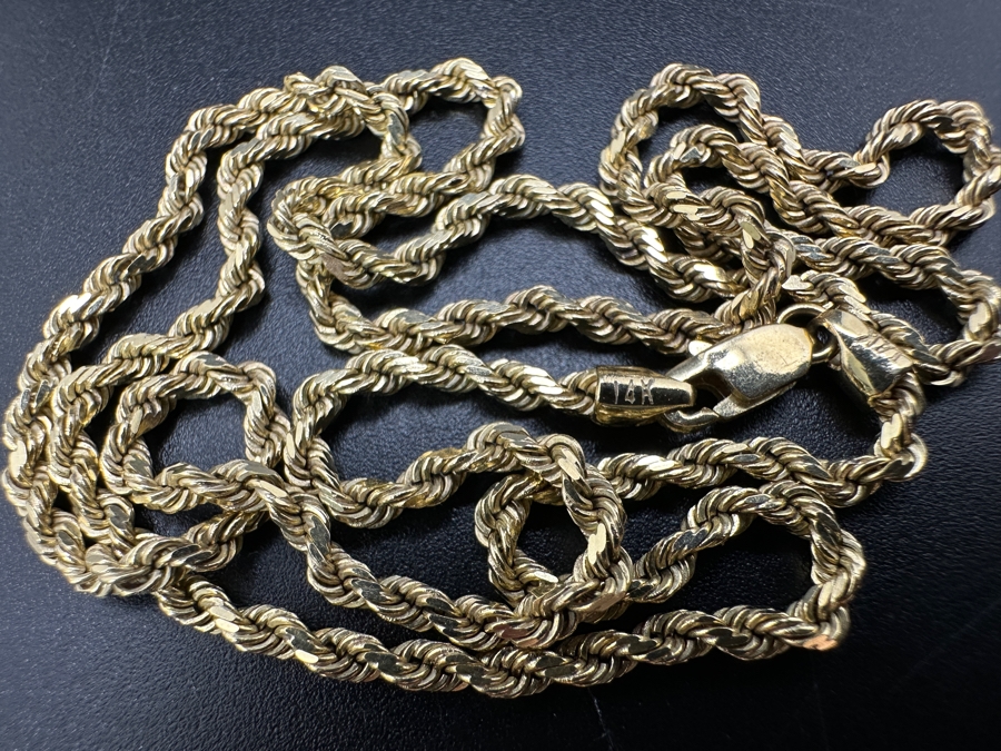 14K Gold 18' Chain Necklace Gold Melt Value $463 [Photo 3]