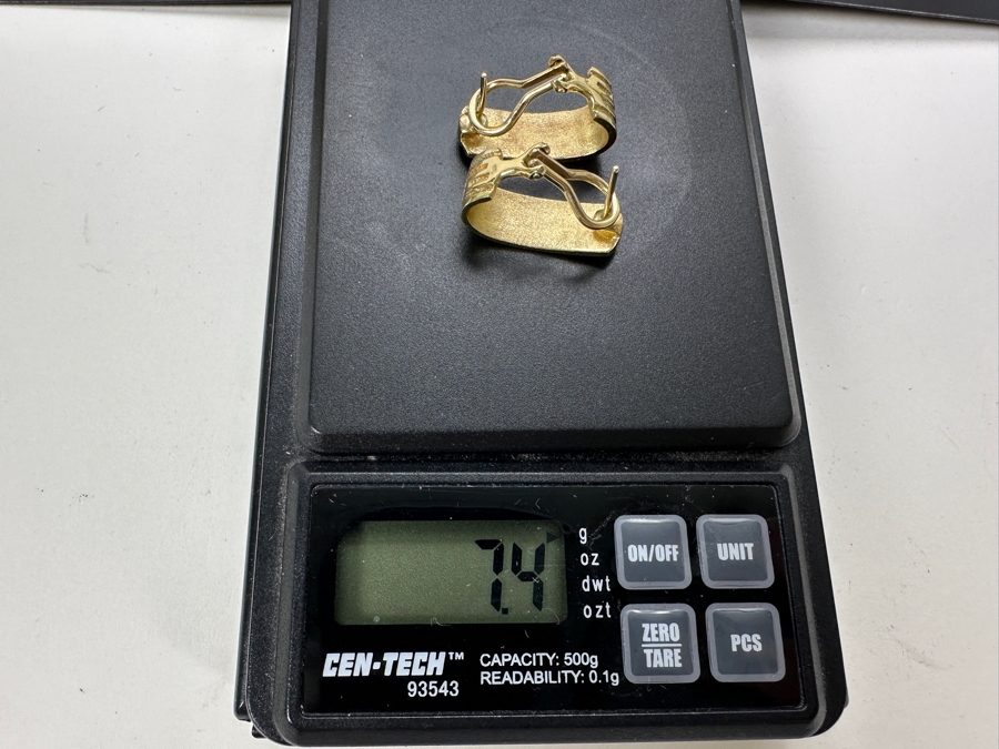 14K Gold Earrings 7.4g Gold Melt Value $373 [Photo 8]