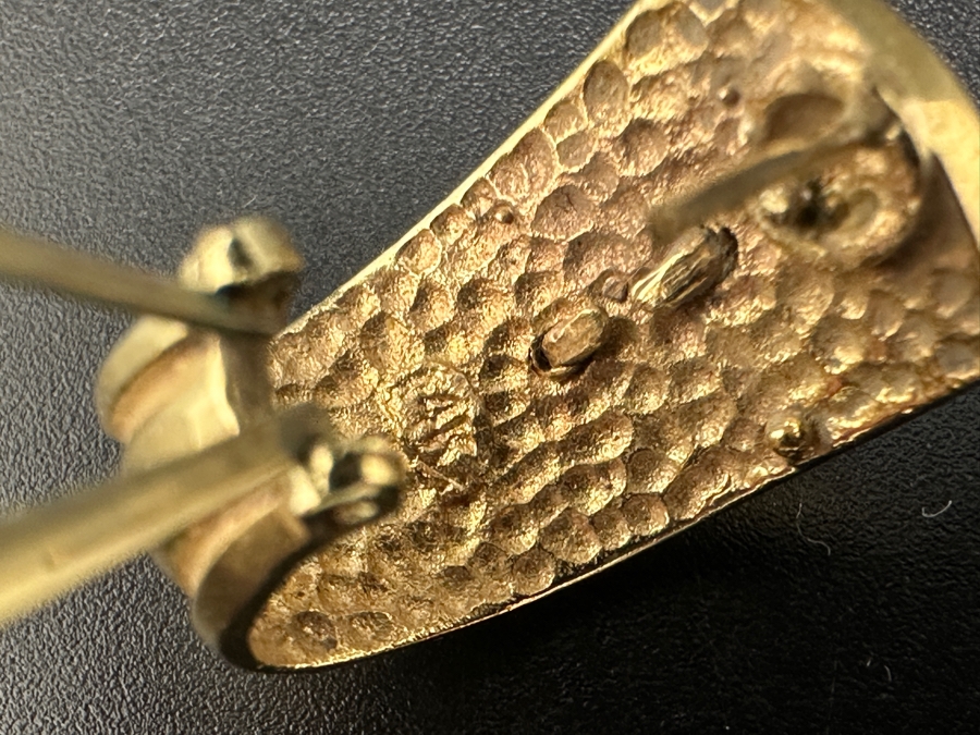 14K Gold Leopard Panther Earrings 11.2g Gold Melt Value $564 [Photo 10]