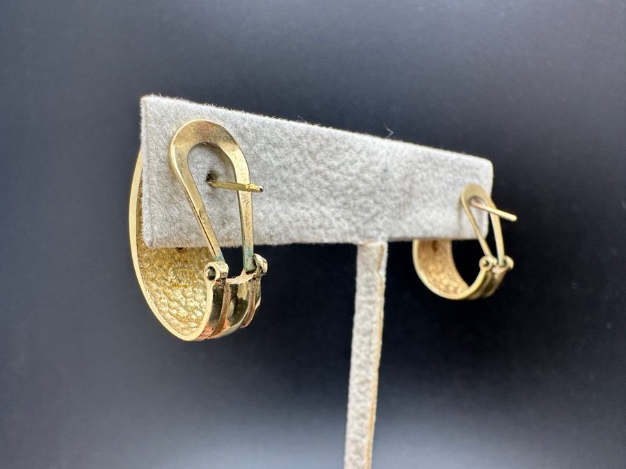 14K Gold Leopard Panther Earrings 11.2g Gold Melt Value $564 [Photo 6]